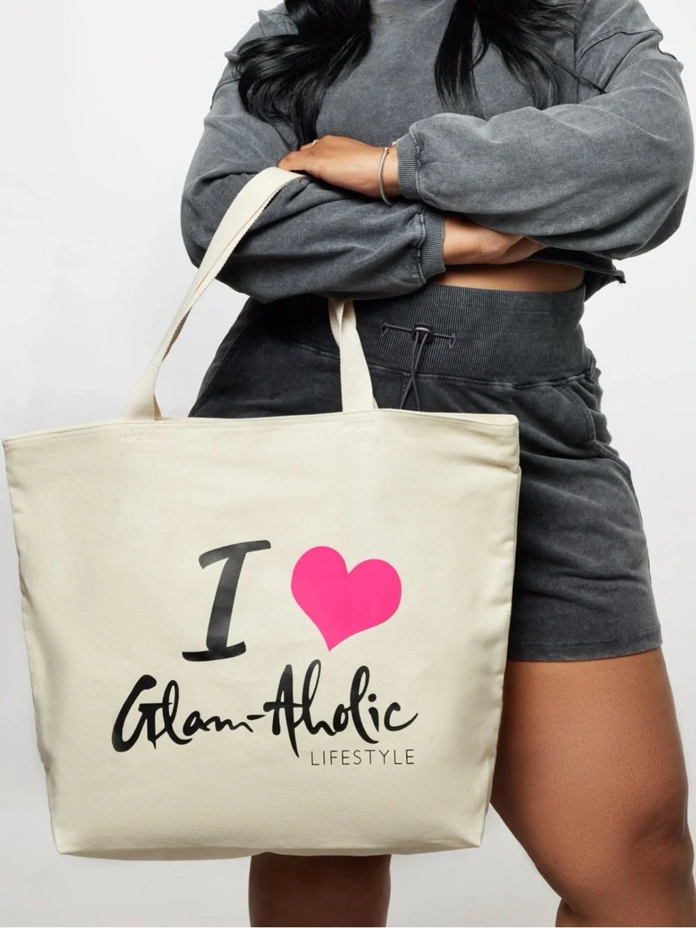 Glamaholic pink Canva bag